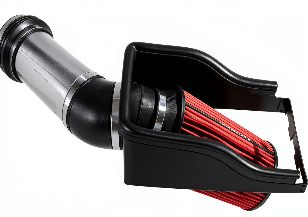 Installing Spectre Air Intake Filter Ford Diesel Machined on a wooden workbench