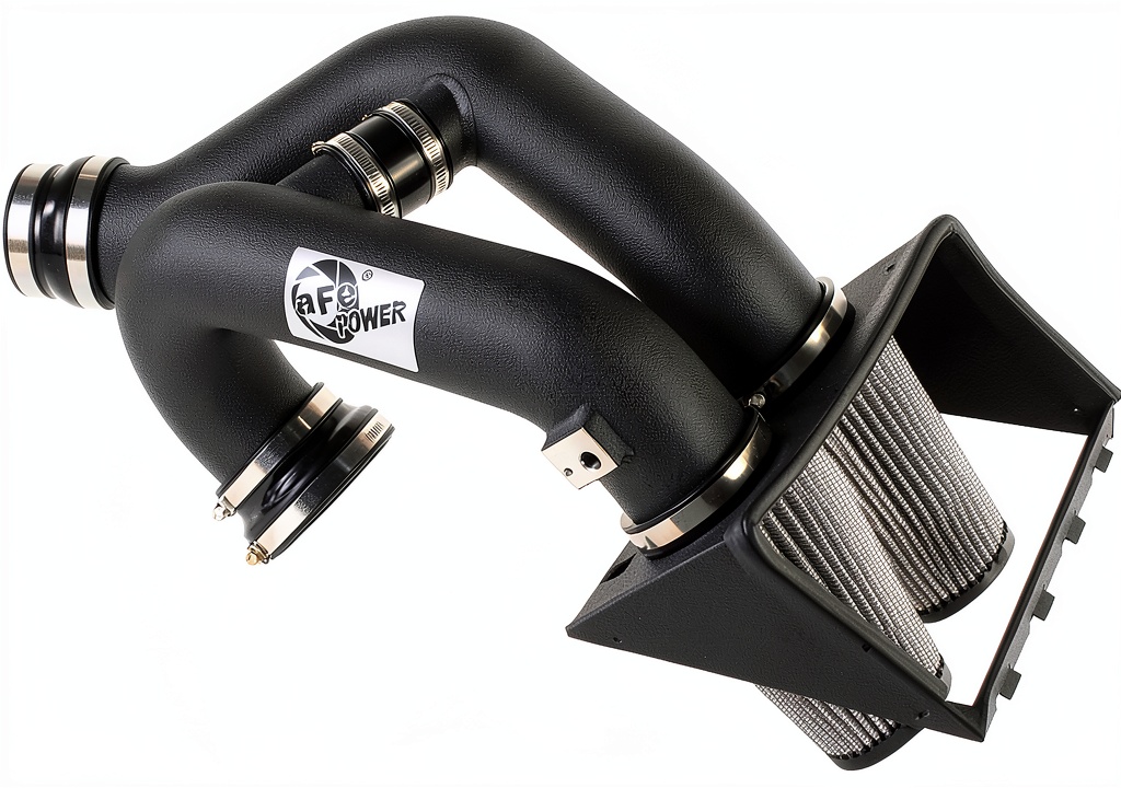 aFe Power oval air intake filter installed in a performance car
