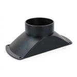 POWERTEC 70150 Rectangular Dust Hood Collector – ABS Plastic, 4 Inch OD Attachment for Woodworking Dust Collection Hose and Fittings-0